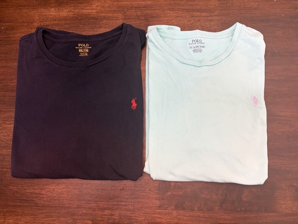 Polo Ralph Lauren Men’s Large T-shirt Cotton Short Sleeve Lot Of 2 Size 2XL